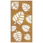Décoration murale jardin 105x55 cm acier corten design feuille – Image 3