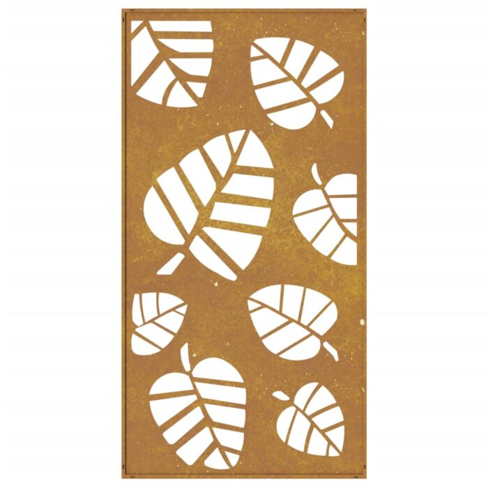 Décoration murale jardin 105x55 cm acier corten design feuille – Image 3