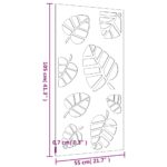 Décoration murale jardin 105x55 cm acier corten design feuille – Image 6