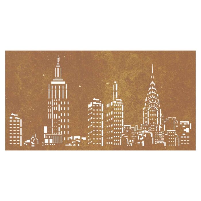 Décoration murale jardin 105x55cm acier corten design d'horizon – Image 2