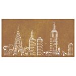 Décoration murale jardin 105x55cm acier corten design d'horizon – Image 3
