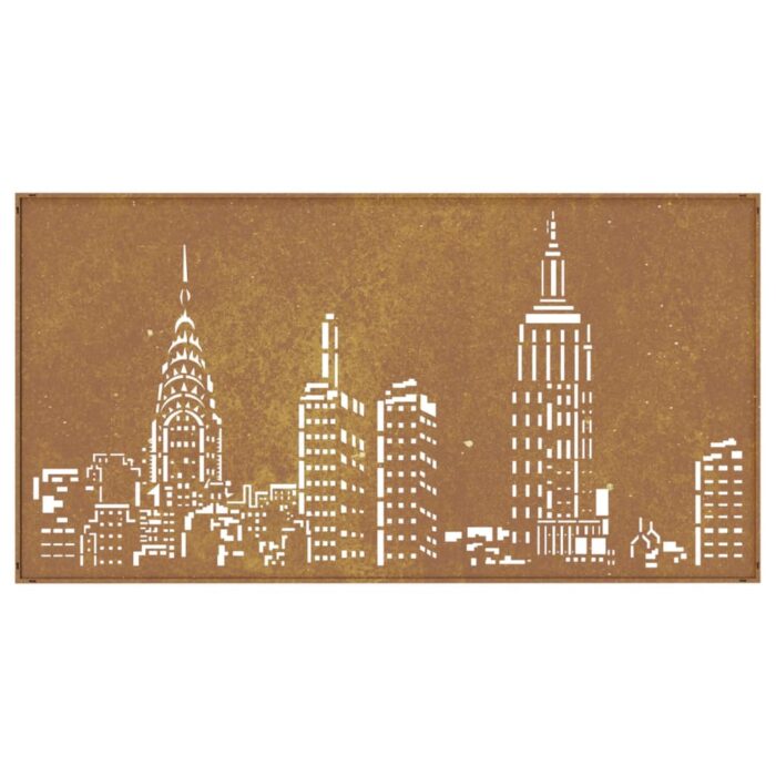 Décoration murale jardin 105x55cm acier corten design d'horizon – Image 3
