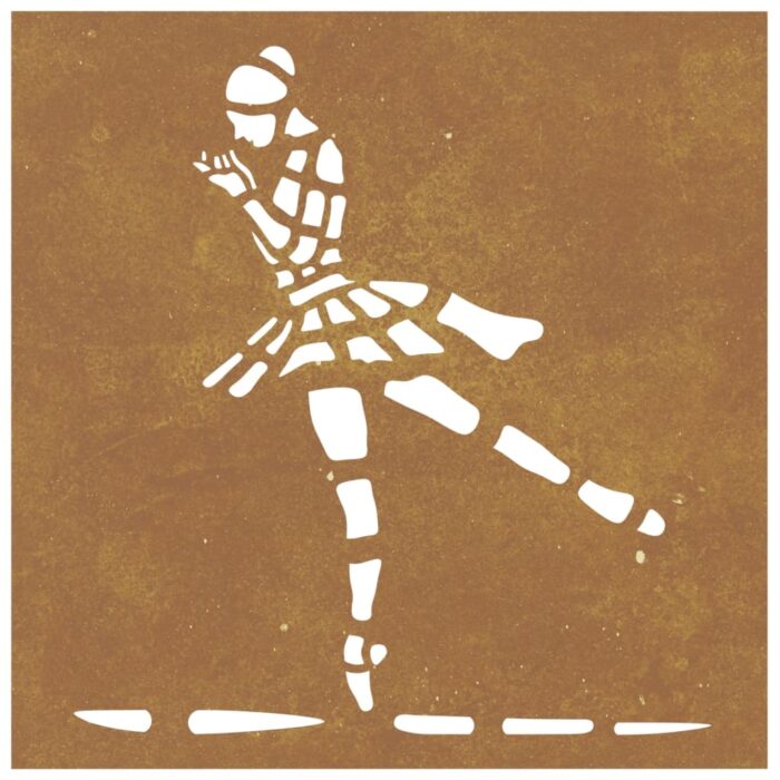 Décoration murale jardin 55x55 cm motif de danseuse de ballet – Image 2