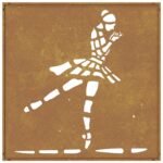 Décoration murale jardin 55x55 cm motif de danseuse de ballet – Image 3
