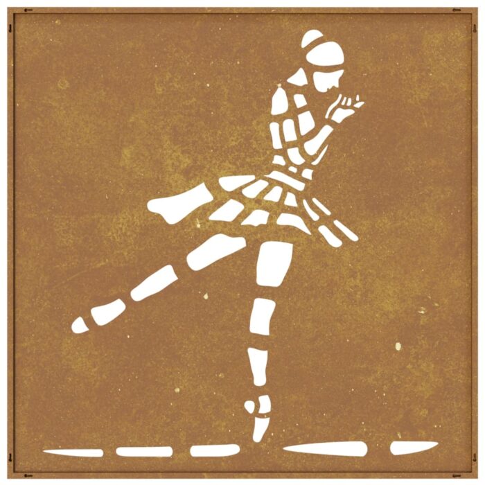 Décoration murale jardin 55x55 cm motif de danseuse de ballet – Image 3