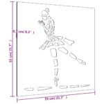 Décoration murale jardin 55x55 cm motif de danseuse de ballet – Image 6