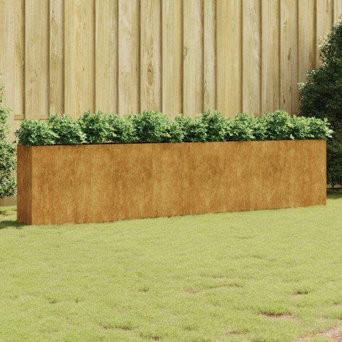 Lit surélevé de jardin 360x40x80 cm acier corten – Image 1