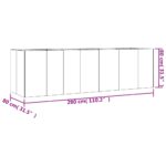 Lit surélevé de jardin 280x80x80 cm acier corten – Image 6