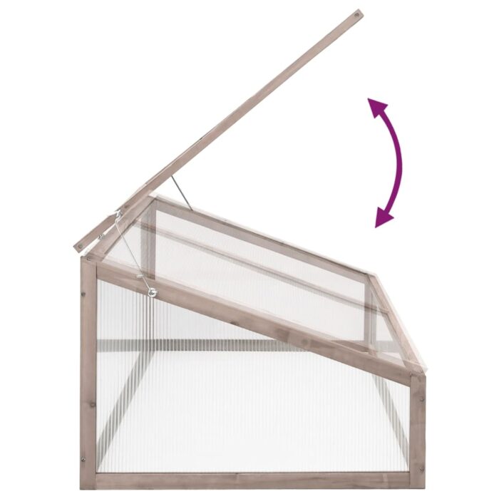 Serre Gris 110x58,5x39 cm Bois de sapin – Image 3