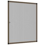 Moustiquaire pour fenêtres Marron 100x120 cm – Image 2