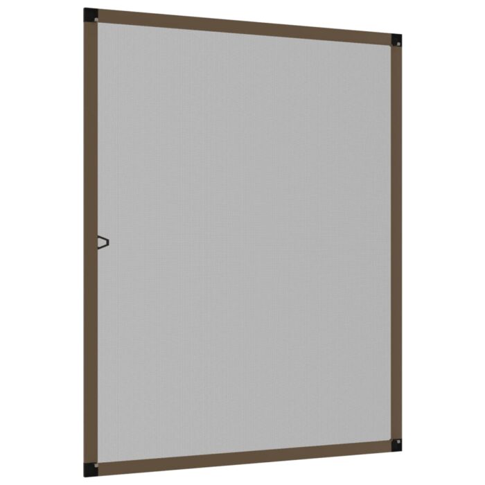 Moustiquaire pour fenêtres Marron 100x120 cm – Image 2
