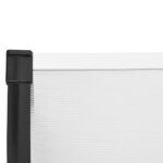 Auvent de porte Noir et transparent 152,5x90 cm Polycarbonate – Image 3