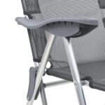 Chaises de camping pliantes et repose-pied lot de 2 textilène – Image 7