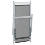 Chaises de plage pliantes lot de 2 gris aluminium et textilène – Image 6