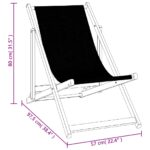 Chaises de plage pliantes lot de 2 marron aluminium textilène – Image 9