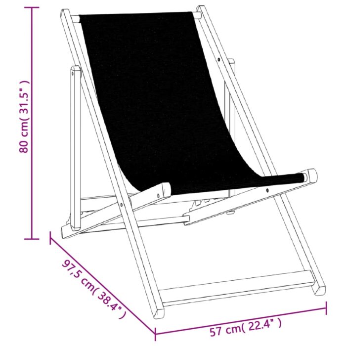Chaises de plage pliantes lot de 2 marron aluminium textilène – Image 9