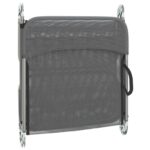 Chaises longues pliables lot de 2 gris textilène et acier – Image 6