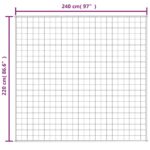 Couverture lestée Crème clair 220x240 cm 11 kg Tissu – Image 4