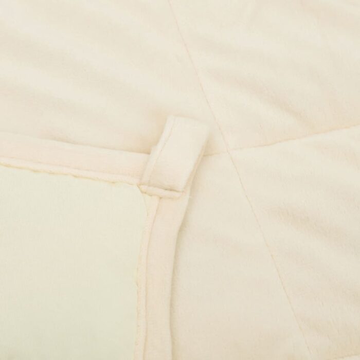 Couverture lestée Crème clair 135x200 cm 10 kg Tissu – Image 3