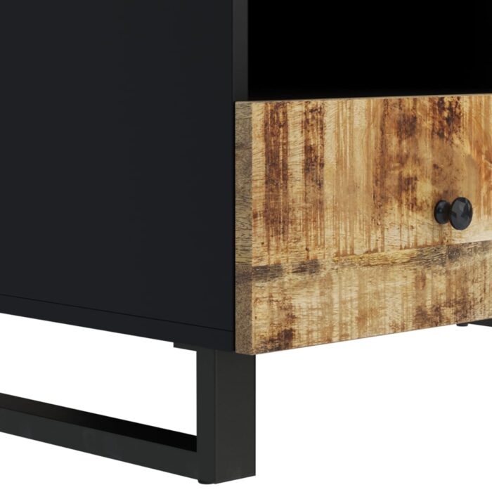 Table basse 80x54x40 cm Bois de manguier solide et d'ingénierie – Image 5