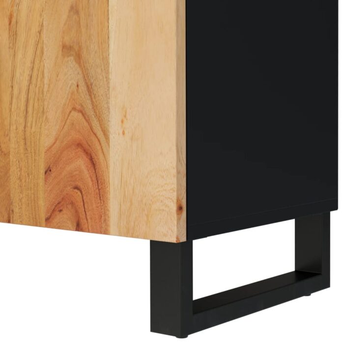 Meuble TV 105x33,5x46 cm bois d'acacia solide et d'ingénierie – Image 4