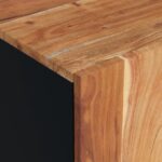 Meuble TV 105x33,5x46 cm bois d'acacia solide et d'ingénierie – Image 6