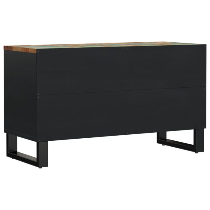 Meuble TV 80x33x46 cm bois de récupération et d'ingénierie – Image 4