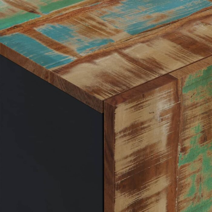 Meuble TV 80x33x46 cm bois de récupération et d'ingénierie – Image 5