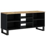 Meuble TV 100x33x46 cm bois de manguier et d'ingénierie – Image 10