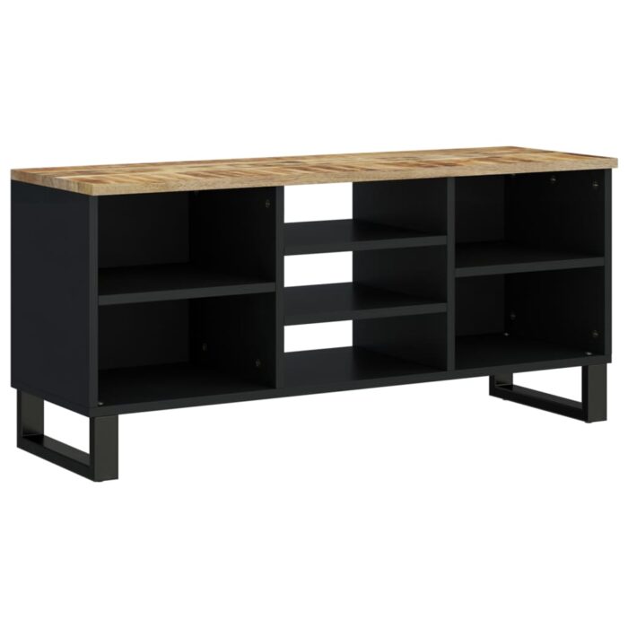 Meuble TV 100x33x46 cm bois de manguier et d'ingénierie – Image 10