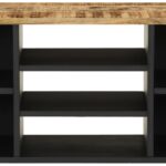 Meuble TV 100x33x46 cm bois de manguier et d'ingénierie – Image 5