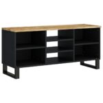 Meuble TV 100x33x46 cm bois de manguier et d'ingénierie – Image 7