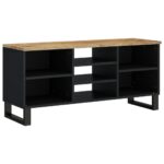 Meuble TV 100x33x46 cm bois de manguier et d'ingénierie – Image 8