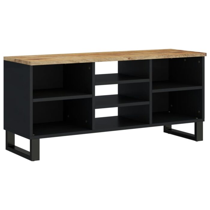Meuble TV 100x33x46 cm bois de manguier et d'ingénierie – Image 8