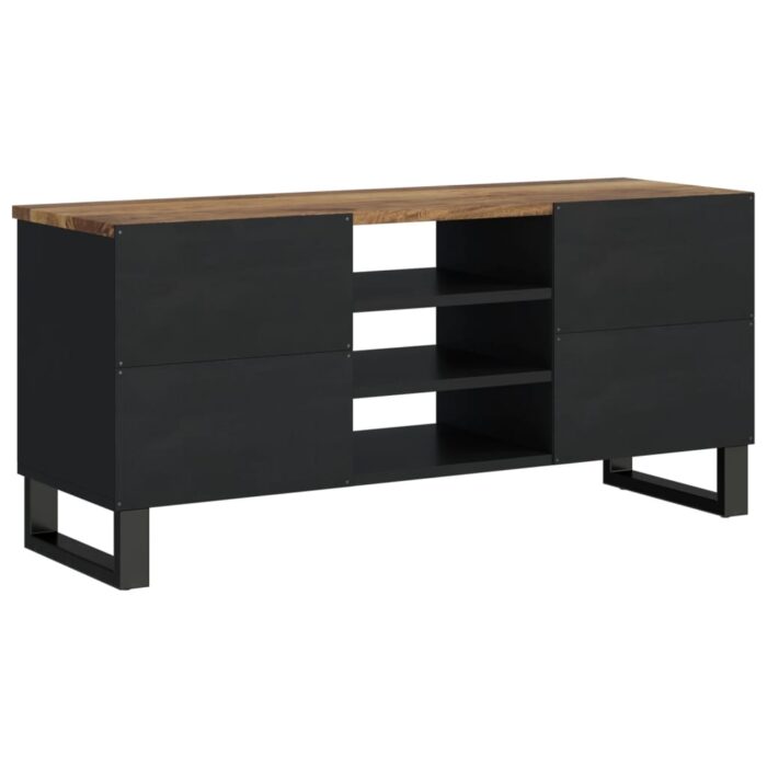 Meuble TV 100x33x46 cm bois de manguier et d'ingénierie – Image 2