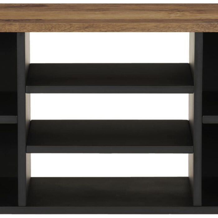 Meuble TV 100x33x46 cm bois de manguier et d'ingénierie – Image 5