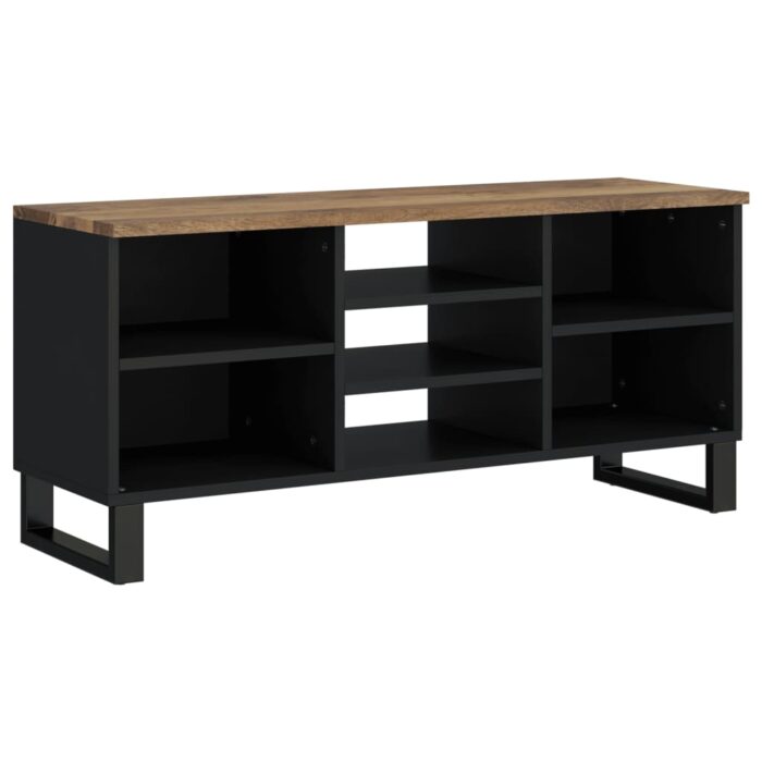 Meuble TV 100x33x46 cm bois de manguier et d'ingénierie – Image 7