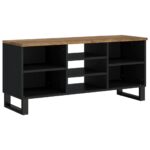 Meuble TV 100x33x46 cm bois de manguier et d'ingénierie – Image 8
