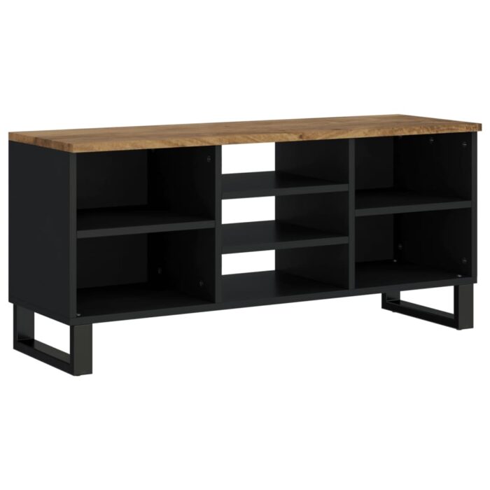 Meuble TV 100x33x46 cm bois de manguier et d'ingénierie – Image 8