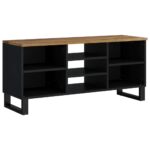 Meuble TV 100x33x46 cm bois de manguier et d'ingénierie – Image 9