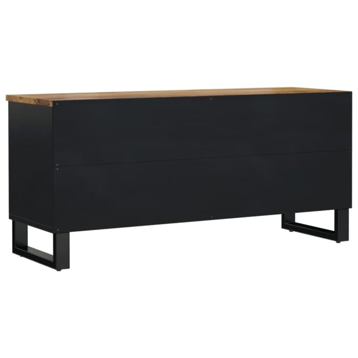 Meuble TV 100x33x46 cm bois de manguier et d'ingénierie – Image 3