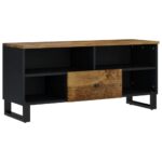 Meuble TV 100x33x46 cm bois de manguier et d'ingénierie – Image 8