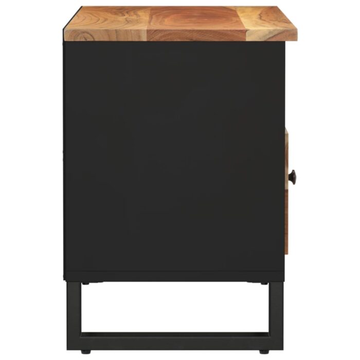 Meuble TV 80x33x46 cm bois d'acacia solide et bois d'ingénierie – Image 4