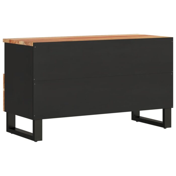 Meuble TV 80x33x46 cm bois d'acacia solide et bois d'ingénierie – Image 5