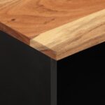 Meuble TV 80x33x46 cm bois d'acacia solide et bois d'ingénierie – Image 6