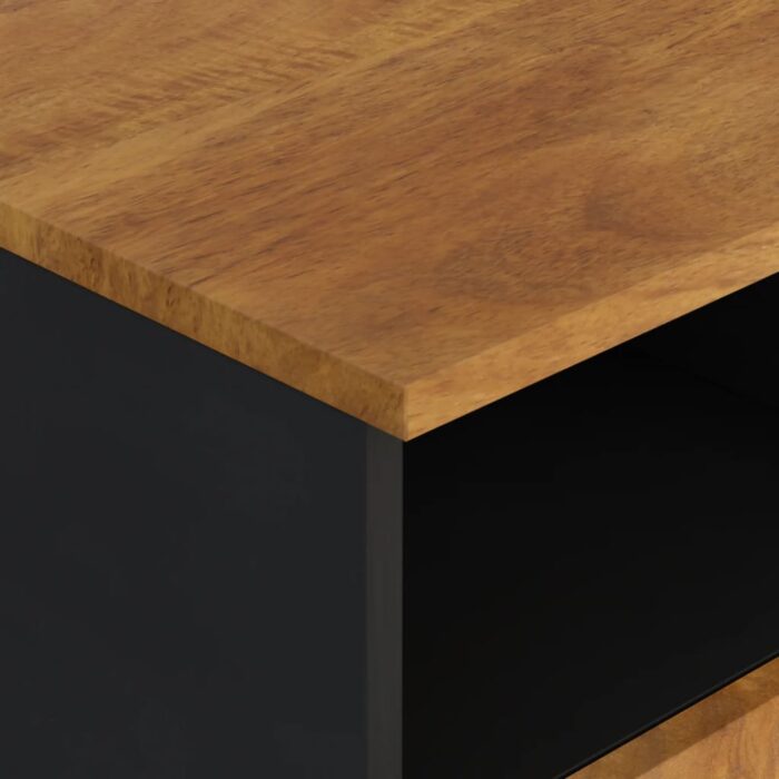 Meuble TV 100x33x46 cm bois de manguier et d'ingénierie – Image 7