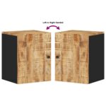 Armoire de salle de bain murale 38x33x48cm bois massif manguier – Image 5