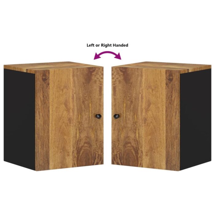 Armoire de salle de bain murale 38x33x48cm bois massif manguier – Image 5