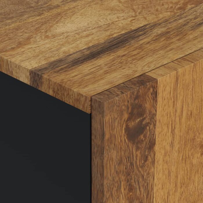 Armoire de salle de bain murale 38x33x48cm bois massif manguier – Image 6