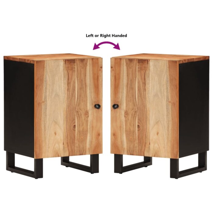 Armoire de salle de bain 38x33x58 cm bois massif d'acacia – Image 5